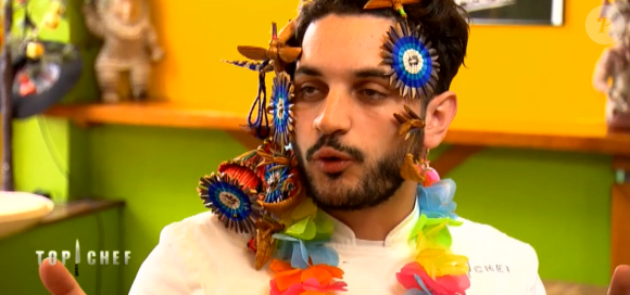 Merouan lors du neuvième épisode de "Top Chef" saison 10, mercredi 3 avril 2019 sur M6.