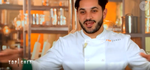 Merouan lors du neuvième épisode de "Top Chef" saison 10, mercredi 3 avril 2019 sur M6.