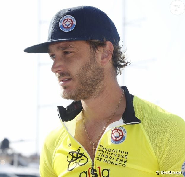 Pierre Casiraghi lors du Water Bike Challenge, au profit de la Fondation princesse Charlene de Monaco au départ du Yacht Club de Monaco le 17 juin 2018. © Jean-François Ottonello / Nice Matin / Bestimage