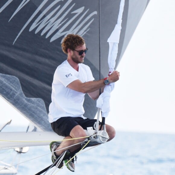 Pierre Casiraghi et Boris Herrmann - Le départ du 1er Monaco Globe Series à Monaco le 3 juin 2018. © Bruno Bebert/Bestimage