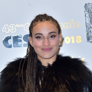 Camélia Jordana (César du meilleur espoir féminin pour "Le Brio") au photocall du dîner de la 43e cérémonie des César au Fouquet's à Paris, le 2 mars 2018. © Giancarlo Gorassini/Bestimage