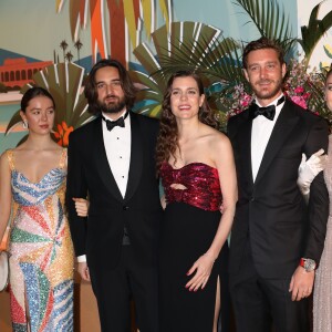 La princesse Alexandra de Hanovre, Charlotte Casiraghi et son compagnon Dimitri Rassam, Pierre Casiraghi - 65ème édition du Bal de la Rose donné au profit de la Fondation Princesse Grace sur le thème de la Riviera, une idée de K. Lagerfeld, à la Salle des Etoiles du Sporting Monte-Carlo à Monaco, le 30 mars 2019. © Jean-Charles Vinaj / Pool Monaco / Bestimage