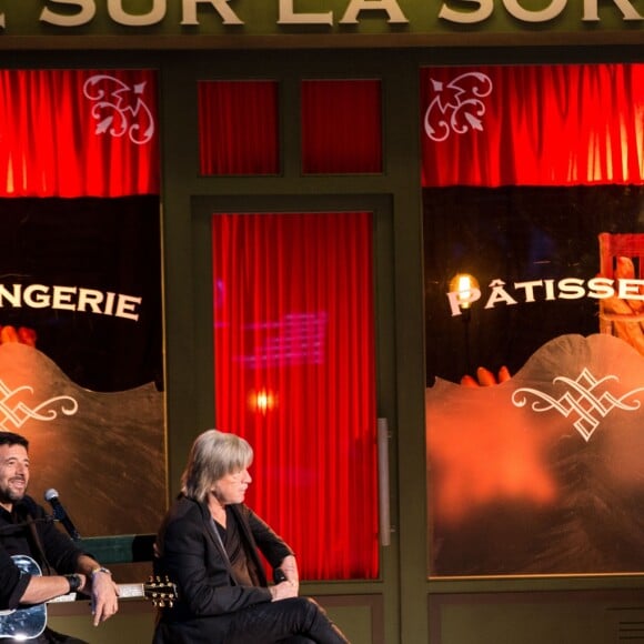 Exclusif - Patrick Bruel, le chanteur Renaud (Renaud Séchan), Bénabar, Julien Clerc et Gauvain Sers - Tournage de l'émission "Merci Renaud" dans les studios de la Plaine Saint-Denis le 15 novembre 2016, qui sera diffusée le samedi 17 décembre 2016 en prime time sur France 2. © Cyril Moreau / Bestimage  No web en Belgique / Suisse15/11/2016 - La Plaine Saint-Denis