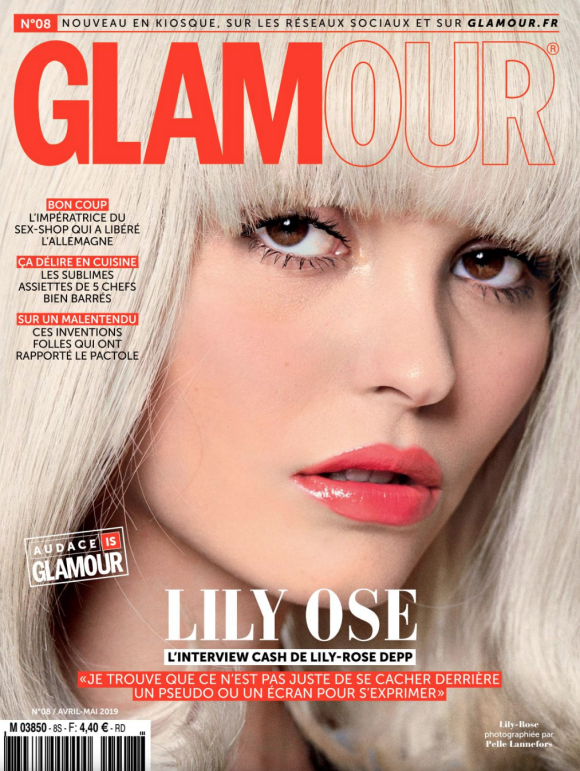 Lily-Rose Depp pour "Glamour Paris", en kiosques le 6 avril 2019.