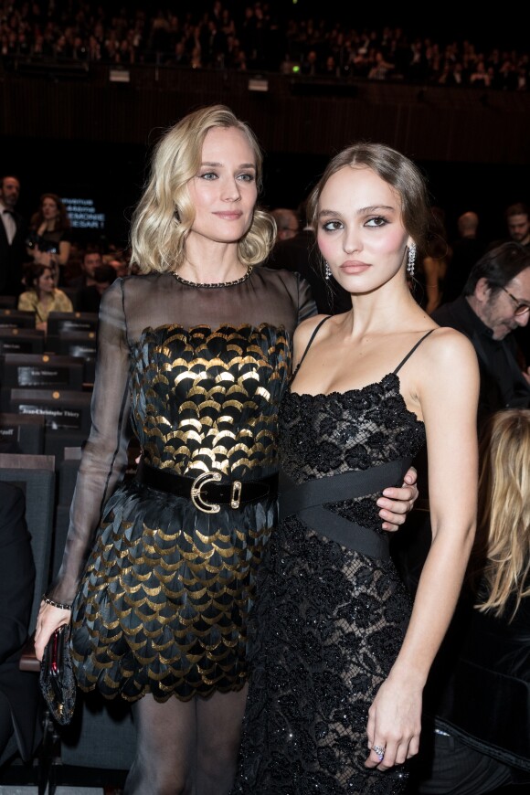 Diane Kruger et Lily-Rose Depp - 44e cérémonie des Cesar à la salle Pleyel à Paris, le 22 février 2019. © Dominique Jacovides - Olivier Borde / Bestimage