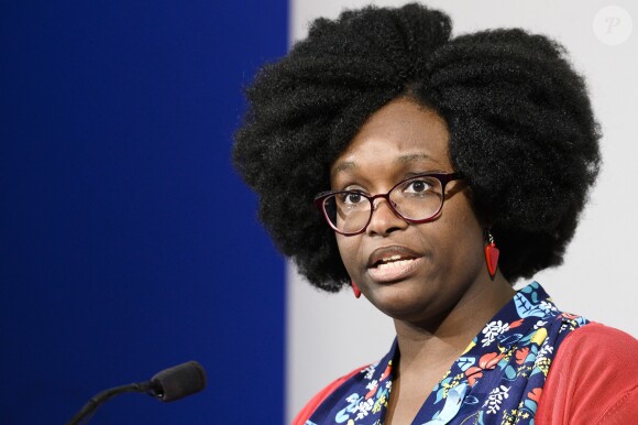 Sibeth NDiaye, secrétaire d'État auprès du Premier ministre et porte-parole du gouvernement, fait son premier compte rendu du conseil des ministres en tant que porte parole du gouvernement, Paris, le 1er avril 2019. ©Eliot Blondet / Pool / Bestimage