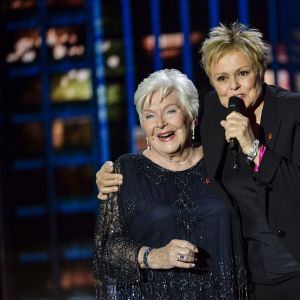 Exclusif - Line Renaud et Muriel Robin - Enregistrement de l'émission "Les 40 ans de Starmania" les stars chantent pour le Sidaction au Palais des Congrès à Paris, le 29 mars 2019. © Pierre Perusseau/Bestimage