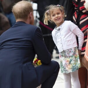 Le prince Harry lors du déjeuner "Lord Mayor's Big Curry Lunch" au Guildhall à Londres le 4 avril 2019.