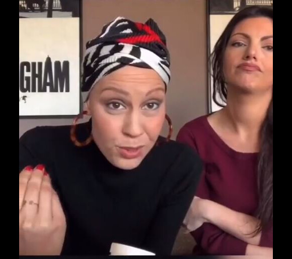 Fanny Leeb dans une vidéo tuto suite à son cancer, sur Instagram, le 7 avril 2019