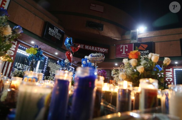 Hommage au rappeur Nipsey Hussle tué par balles devant son magasin à Los Angeles, le 3 avril 2019.