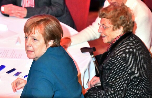 Angela Merkel et sa mère Herlind Kasner le 8 février 2019 à Templin