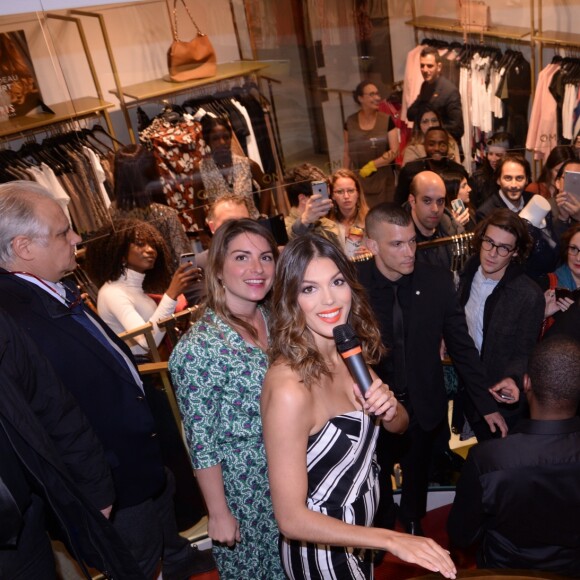 Iris Mittenaere au lancement de la nouvelle collection capsule "Iris Mittenaere for Morgan" dans la boutique Morgan des Champs-Élysées à Paris, France, le 11 avril 2019. © Rachid Bellak/Bestimage