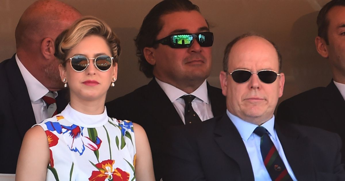 Jazmin Grace Grimaldi et son père le prince Albert II de Monaco en tribune lors du Rolex Monte ...