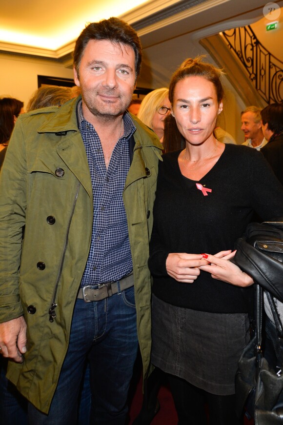 Vanessa Demouy et son mari Philippe Lellouche - Générale de la pièce "L'heureux élu", une comédie de Eric Assous au Théâtre de la Madeleine à Paris le 24 octobre 2016. © Coadic Guirec/Bestimage