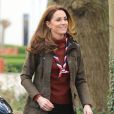Catherine (Kate) Middleton, duchesse de Cambridge, se rend au siège des scouts de Gilwell Park pour en apprendre davantage sur leur nouvelle organisation et leur mode de vie. Londres, le 28 mars 2019.