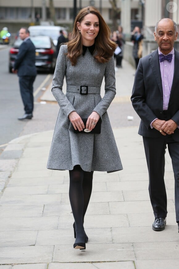 Catherine Kate Middleton, duchesse de Cambridge, à la sortie du musée pour enfants "Foundling" à Londres le 19 mars 2019.
