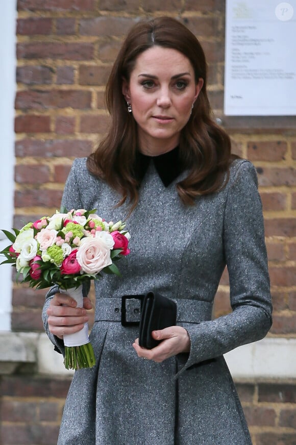 Kate Catherine Middleton, duchesse de Cambridge, à la sortie du musée pour enfants "Foundling" à Londres. Le 19 mars 2019