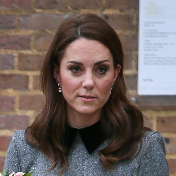 Kate Catherine Middleton, duchesse de Cambridge, à la sortie du musée pour enfants "Foundling" à Londres. Le 19 mars 2019