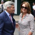 Michael et Carole Middleton - Arrivées au tournoi de tennis de Wimbledon à Londres. Le 11 juillet 2018