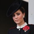 Catherine (Kate) Middleton, duchesse de Cambridge lors de la cérémonie du centenaire de l'armistice du 11 novembre 1918 au palais de Whitehall à Londres, Royaume Uni, le 11 novembre 2018.