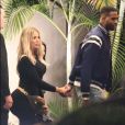 Khloe Kardashian, son compagnon Tristan Thompson et sa soeur Kourtney Kardashsian sont allés à l'inauguration de la collection de maquillage de Kylie Jenner et Jordyn Woods à Studio City.