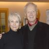Louis et Dominique Bériot - Dîner du comité d'honneur de l'Association pour le Droit de Mourir dans la Dignité (ADMD) organisé par M. Jean-Luc Romero-Michel au Restaurant "Chez Françoise" à Paris le 4 mars 2014.