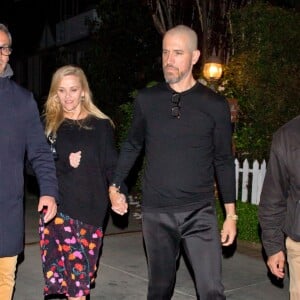 Exclusif - Reese Witherspoon et Tim Roth à la soirée d'anniversaire de Kate Hudson (40 ans) à son domicile. Los Angeles, le 19 avril 2019.