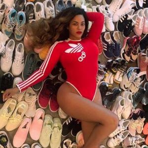 Beyoncé, gâtée par adidas. Avril 2019.