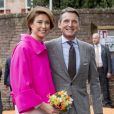 Le prince Maurits et sa femme la princesse Marilène lors des célébrations du King's Day à Amsfoort le 27 avril 2019 pour les 52 ans du roi Willem-Alexander des Pays-Bas.