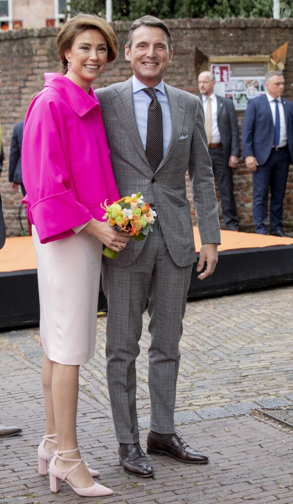 Le prince Maurits et sa femme la princesse Marilène lors des célébrations du King's Day à Amsfoort le 27 avril 2019 pour les 52 ans du roi Willem-Alexander des Pays-Bas.