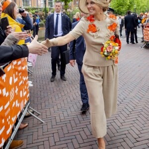 La reine Maxima des Pays-Bas lors des célébrations du King's Day à Amsfoort le 27 avril 2019 pour les 52 ans du roi Willem-Alexander des Pays-Bas.