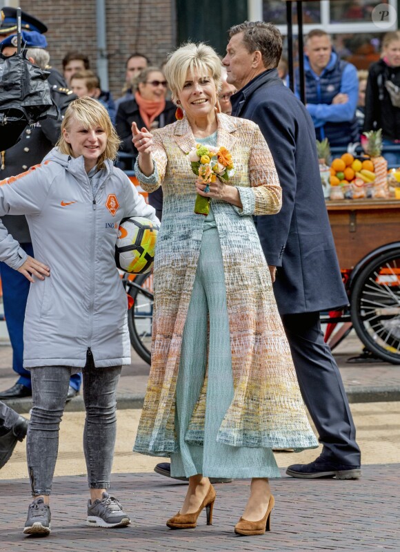 La princesse Laurentien lors des célébrations du King's Day à Amsfoort le 27 avril 2019 pour les 52 ans du roi Willem-Alexander des Pays-Bas.