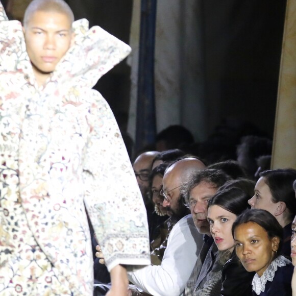 Charlotte Casiraghi, Liya Kebede, Jojo Qian - Défilé des 10 stylistes en compétition pour le Prix Chloé au Hangar de la Mouture - Salin des Pesquiers, lors de la 34ème édition du festival de Mode, de Photographie et d'Accessoires de mode à Hyères le 26 avril 2019. © Dominique Jacovides/Bestimage