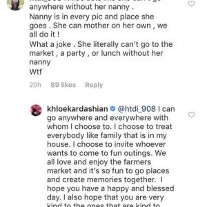 Khloé Kardashian répond à ses détracteurs sur Instagram, mai 2019