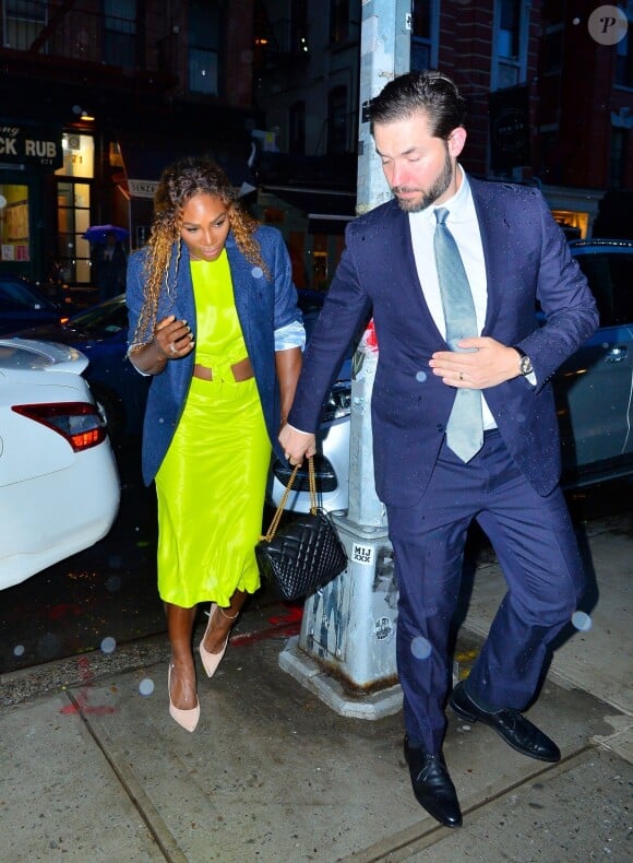 Serena Williams et son mari Alexis Ohanian sont allés diner Pre-Met Gala organisé par Anna Wintour à New York, le 5 mai 2019