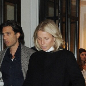 Gwyneth Paltrow et son mari Brad Falchuk quittent l'hôtel Mark à New York, le 5 mai 2019