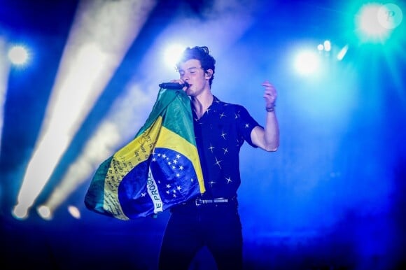 Shawn Mendes en concert au festival Villa Mix à Goiania au Brésil le 1er juillet 2018  Singer Shawn Mendes performing live at Villa Mix Festival held in the city of Goiania July 1st, 2018.01/07/2018 - Goiania