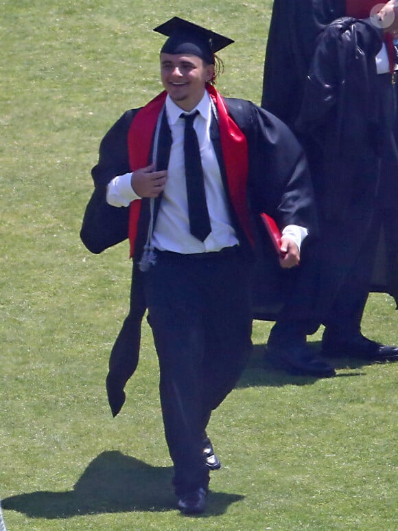 Exclusif - Prince Jackson obtient le diplôme de son école "Buckley High School" à Sherman Oaks, le 30 mai 2015
