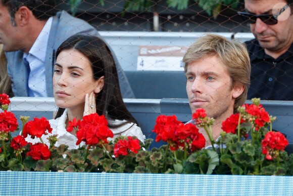 Alessandra de Osma et son mari le prince Christian de Hanovre dans les tribunes lors de la finale du Masters 1000 de tennis de Madrid le 12 mai 2019.