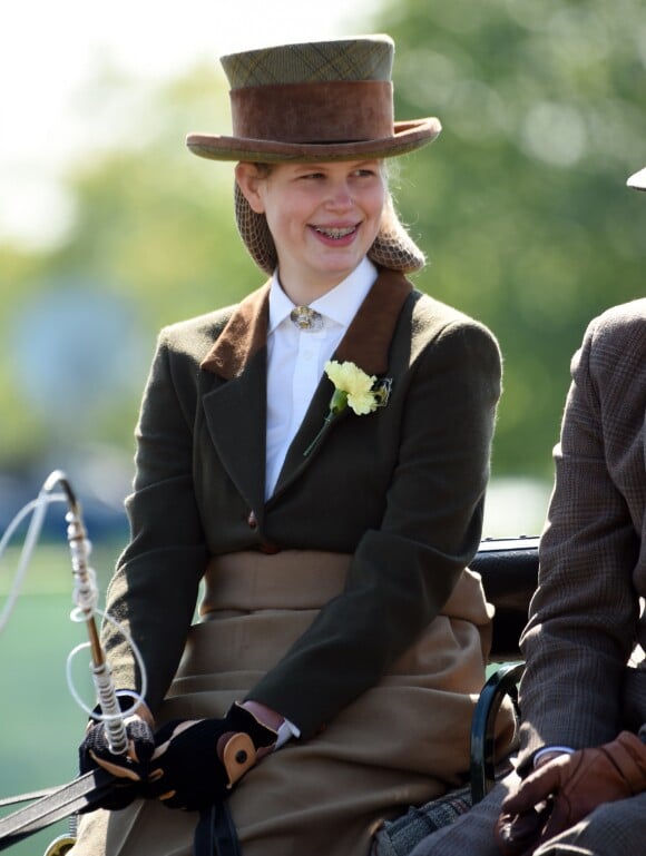Lady Louise Windsor lors d'une compétition d'attelage au Royal Windsor Horse Show à Windsor le 12 mai 2019.