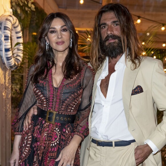 Monica Bellucci et son compagnon Nicolas Lefebvre - People à la soirée "Dior Vogue" chez "Fred l'écailler" lors du 72ème Festival International du Film de Cannes. Le 15 mai 2019 © Olivier Borde / Bestimage