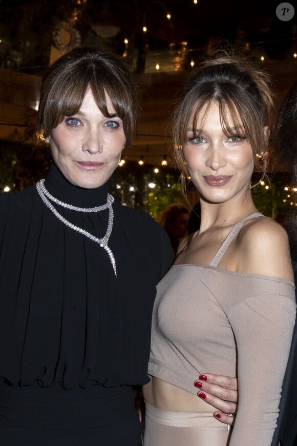 Carla Bruni Sarkozy et Bella Hadid - People à la soirée "Dior Vogue" chez "Fred l'écailler" lors du 72ème Festival International du Film de Cannes. Le 15 mai 2019 © Olivier Borde / Bestimage