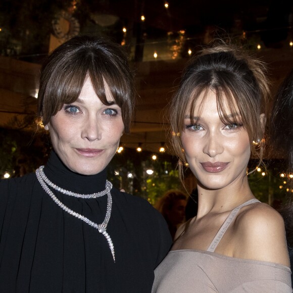 Carla Bruni Sarkozy et Bella Hadid - People à la soirée "Dior Vogue" chez "Fred l'écailler" lors du 72ème Festival International du Film de Cannes. Le 15 mai 2019 © Olivier Borde / Bestimage