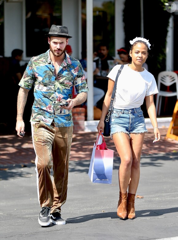 Christina Milian et M. Pokora sont allés faire des courses chez Fred Segal à West Hollywood, le 11 mai 2019.