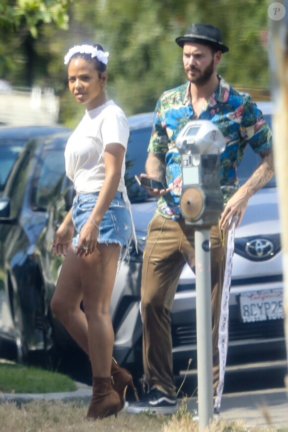 Exclusif - Christina Milian et M. Pokora ont été aperçus en train de prendre des photos dans les rues de Los Angeles, le 11 mai 2019.