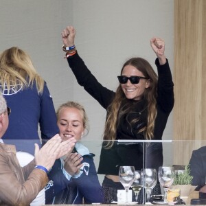 Olivier Sarkozy et sa femme Mary-Kate Olsen assistent au Global Champions Tour CSI2 Madrid 2019, Madrid, le 17 mai 2019.