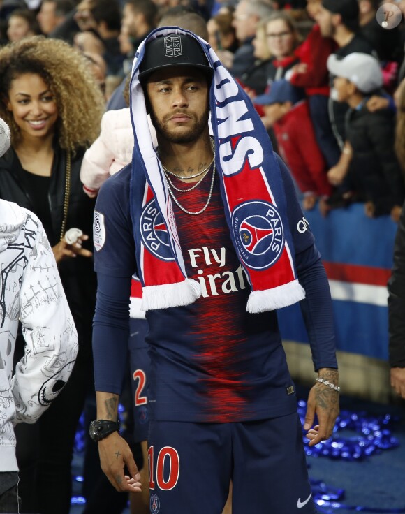 Neymar Jr. - Le PSG célèbre son titre de Champion de France 2019 au Parc ders Princes à Paris, le 18 mai 2019. © Marc Ausset-Lacroix/Bestimage