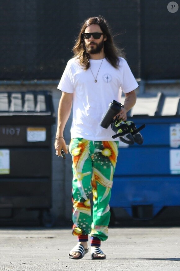 Exclusif - Jared Leto se rend à son cours de gym à Hollywood, le 24 octobre 2018