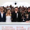 Leonardo DiCaprio, Margot Robbie, Quentin Tarantino, Brad Pitt - Photocall du film "Once upon a time in Hollywood" lors du 72ème festival du film de Cannes le 22 mai 2019. © Jacovides-Moreau/Bestimage