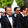 Brad Pitt, Leonardo DiCaprio et Quentin Tarantino à la projection du film "Once Upon a Time... in Hollywood" lors du 72ème Festival International du Film de Cannes, France, le 21 mai 2019. © Rachid Bellak/Bestimage